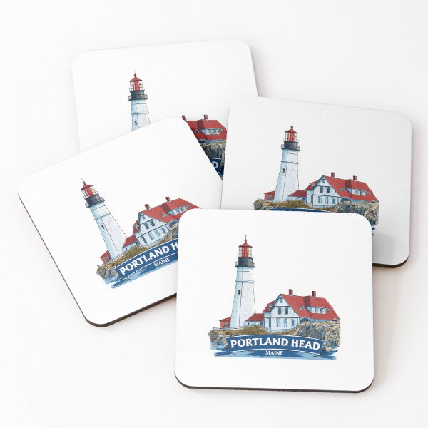 Item preview, Portland Head Light Maine Vintage Travel Sticker - Historic Lighthouse Rocky Coast Cape   Elizabeth Maritime Beacon designed and sold by Blurbean.