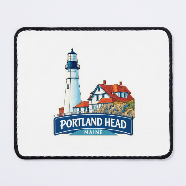Item preview, Alternative Portland Head Maine Lighthouse Badge - Enhanced Coastal Architecture Maritime Heritage Travel Decal designed and sold by Blurbean.