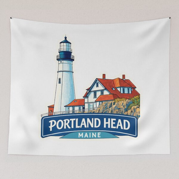 Item preview, Alternative Portland Head Maine Lighthouse Badge - Enhanced Coastal Architecture Maritime   Heritage Travel Decal designed and sold by Blurbean.
