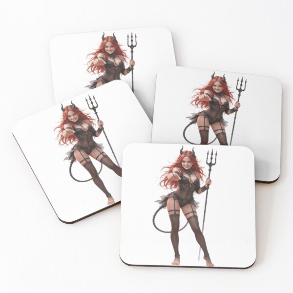 Item preview, Sexy Succubus Demon Girl Redhead Lingerie Design - Hot Fantasy Pinup Graphic designed and sold by JonathanP514.