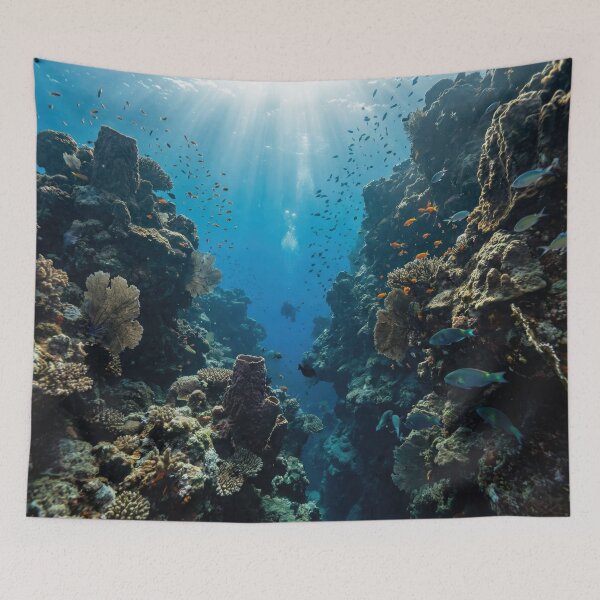 Item preview, Crystal Clear Coral Reef Lagoon designed and sold by Nice Vibes Prints.