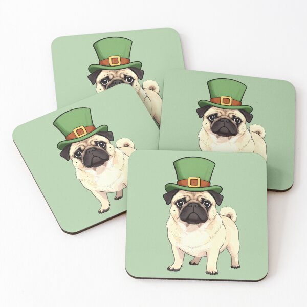 Item preview, Lucky St. Paddy's Pug Leprechaun Art designed and sold by AnimalAirtistry.