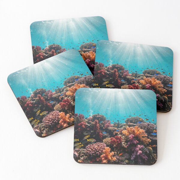 Item preview, Sunlight Through Coral Reef Canyon designed and sold by Nice Vibes Prints.