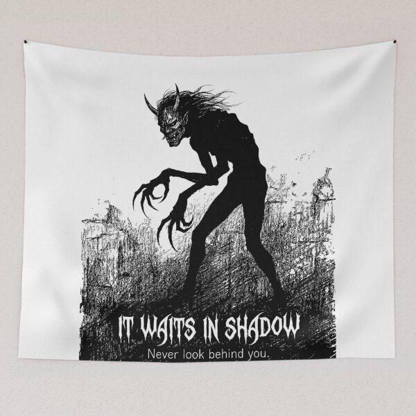 Item preview, Lurking Shadow Demon - Japanese Scary Oni designed and sold by bapupa.