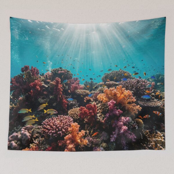 Item preview, Sunlight Through Coral Reef Canyon designed and sold by Nice Vibes Prints.