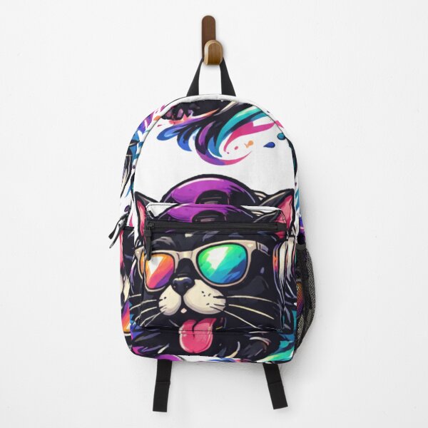 Item preview, Cool DJ Cat with Headphones – Colorful Music Vibes Illustration designed and sold by myforestfog.