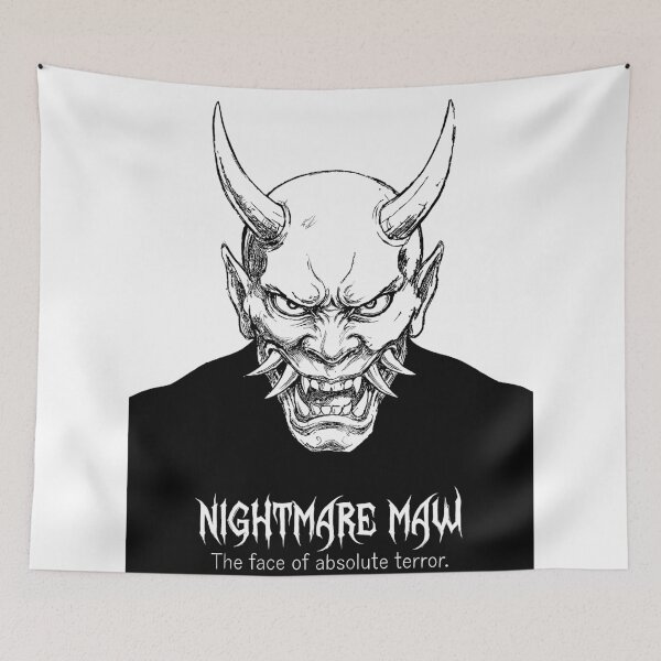 Item preview, The Nightmare Maw - Japanese Scary Oni designed and sold by bapupa.
