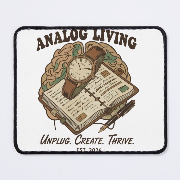 Item preview, Analog Living Vintage EDC Graphic - Unplug Create Thrive designed and sold by Evaevonechi.