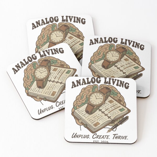 Item preview, Analog Living Vintage EDC Graphic - Unplug Create Thrive designed and sold by Evaevonechi.