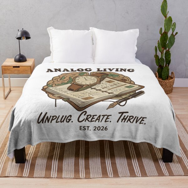 Item preview, Analog Living Vintage EDC Graphic - Unplug Create Thrive designed and sold by Evaevonechi.