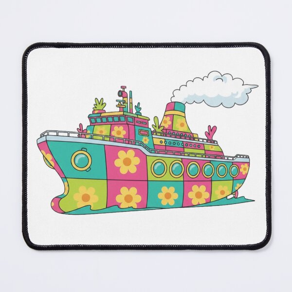 Item preview, Colorful Psychedelic Flower Boat Illustration designed and sold by octozap.