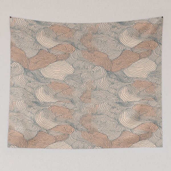 Item preview, Abstract Ritual Line Pattern in Soft Neutral Pastels designed and sold by mari0n980.