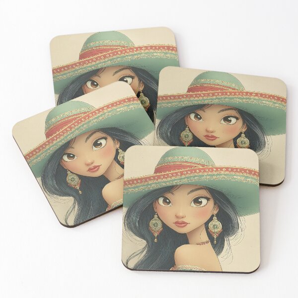 Item preview, Elegant Young Woman with Traditional Hat and Jewelry designed and sold by Artessie.