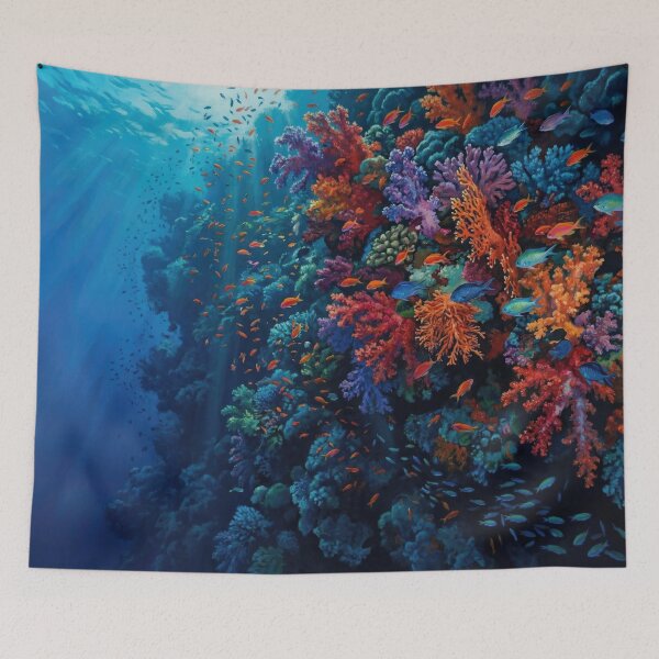 Item preview, Hyper Realistic Tropical Coral Reef designed and sold by Nice Vibes Prints.