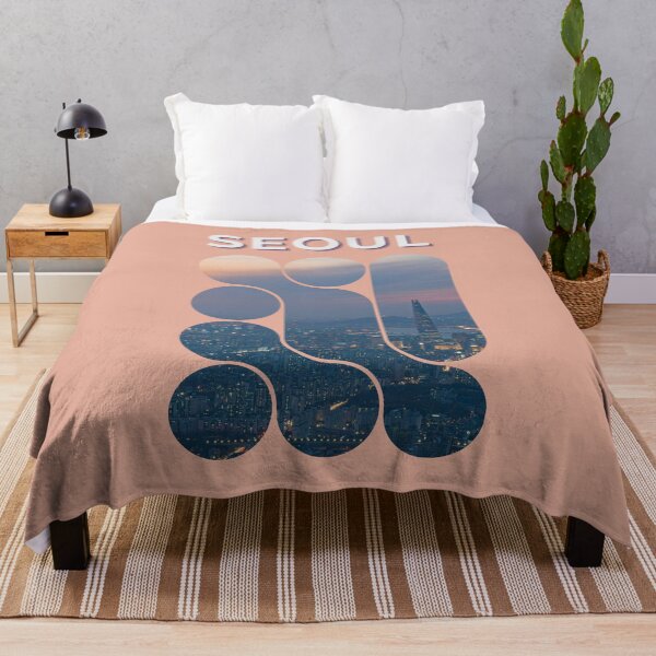 Item preview, Seoul at Dusk – Modern Cityscape Graphic Design designed and sold by mycreastyle.