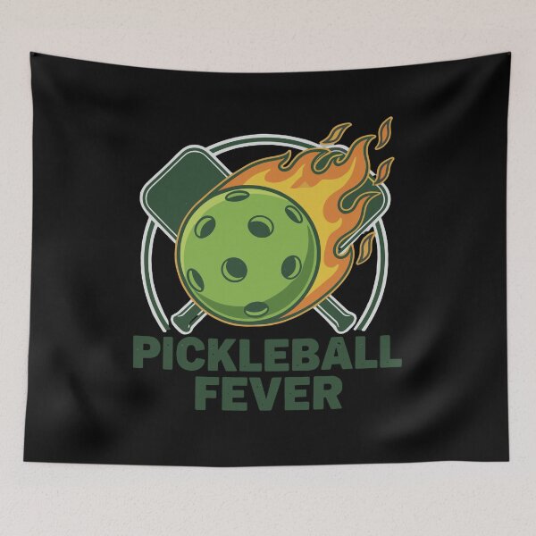 Item preview, Pickleball Fever Flaming Sports  designed and sold by Evaevonechi.