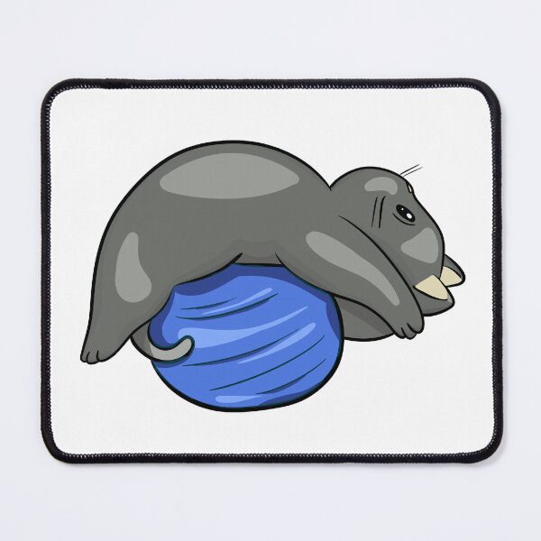 Item preview, Monday Motivation: Lazy Yoga Cat on Blue Fitness Ball designed and sold by LYAN-STORE.