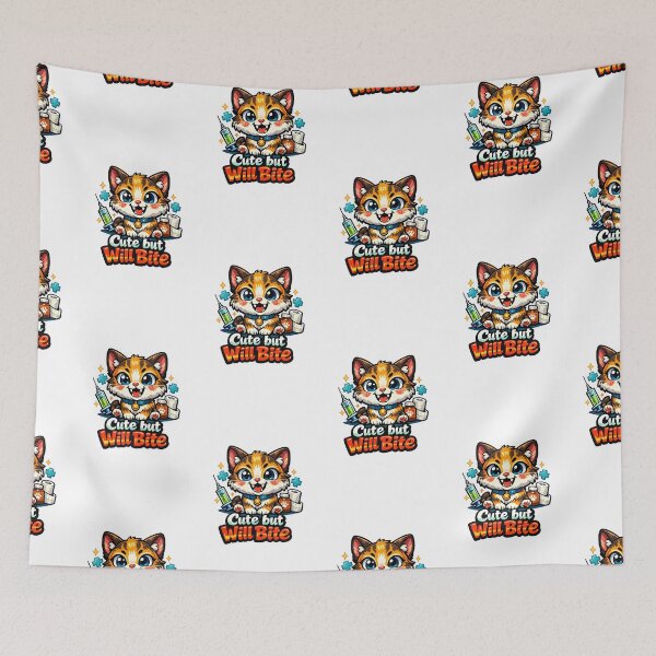 Item preview, Cute but Will Bite – Funny Veterinary Clinic Humor Design designed and sold by Bettybee00.