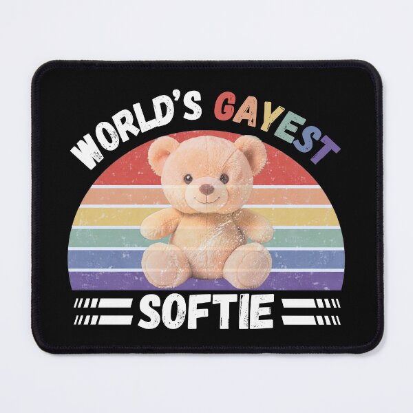 Item preview, World’s Gayest Softie For Proud Softies In Black designed and sold by Rainbow-Nation.