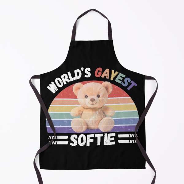 Item preview, World’s Gayest Softie For Proud Softies In Black designed and sold by Rainbow-Nation.