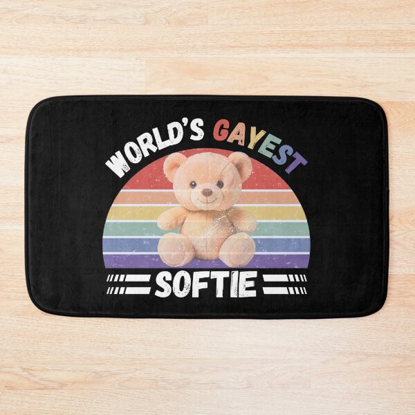 Item preview, World’s Gayest Softie For Proud Softies In Black designed and sold by Rainbow-Nation.
