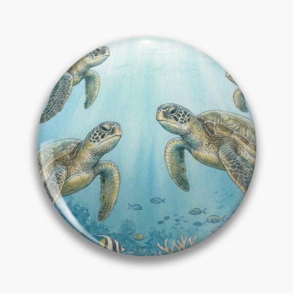Item preview, Sea Turtles Over Reef Scene designed and sold by Nice Vibes Prints.