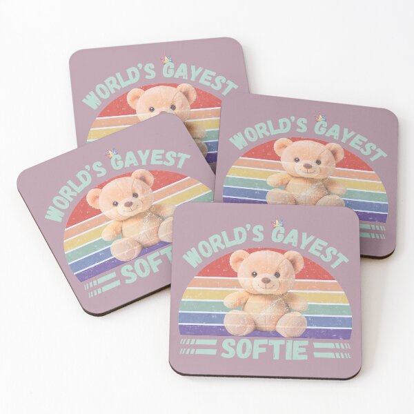 Item preview, World’s Gayest Softie For Proud Queer People In Grey Pink designed and sold by Rainbow-Nation.