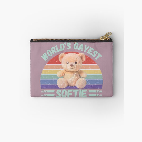 Item preview, World’s Gayest Softie For Proud Queer People In Grey Pink designed and sold by Rainbow-Nation.