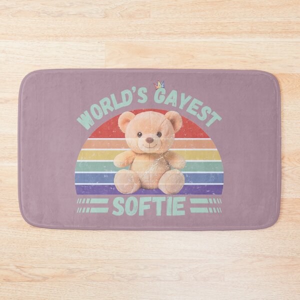 Item preview, World’s Gayest Softie For Proud Queer People In Grey Pink designed and sold by Rainbow-Nation.