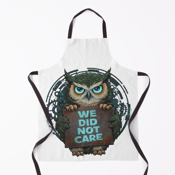 Item preview, Sarcastic Owl "We Did Not Care" Steampunk Grunge Design designed and sold by StillDow.