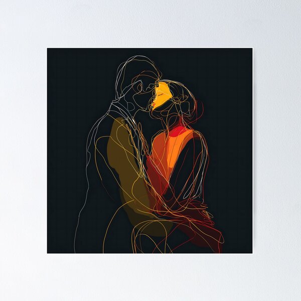 Item preview, Entwined Lines: Abstract Modern Romance Line Art designed and sold by DigiArtbyKeith.