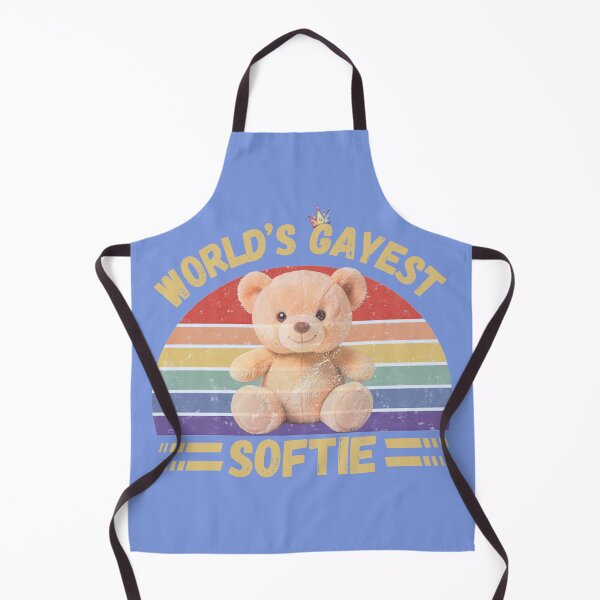 Item preview, World’s Gayest Softie Rainbow Bear In Blue designed and sold by Rainbow-Nation.