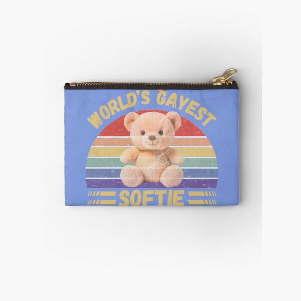 Item preview, World’s Gayest Softie Rainbow Bear In Blue designed and sold by Rainbow-Nation.