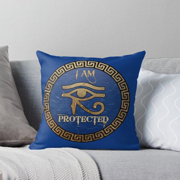 Item preview, Eye of Horus Gold & Blue – "I Am Protected" – Ancient Egyptian Amulet designed and sold by Italian Ink Studio.