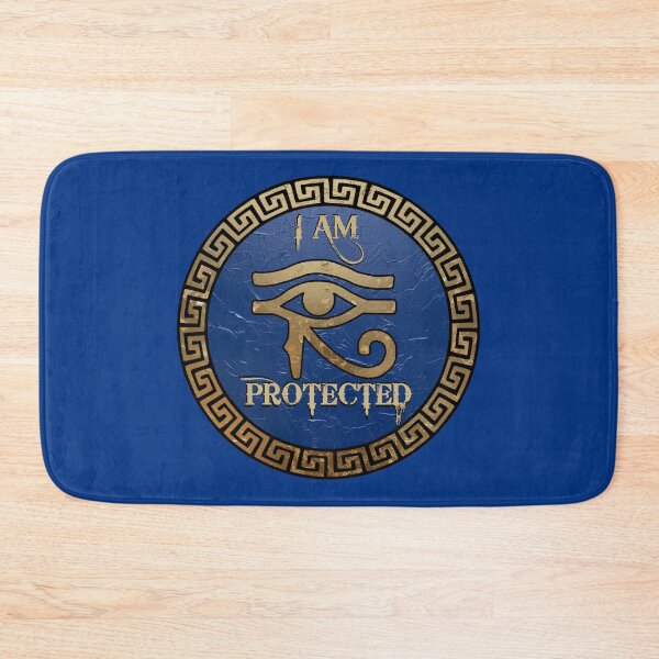Item preview, Eye of Horus Gold & Blue – "I Am Protected" – Ancient Egyptian Amulet designed and sold by Italian Ink Studio.