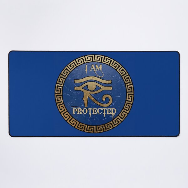 Item preview, Eye of Horus Gold & Blue – "I Am Protected" – Ancient Egyptian Amulet designed and sold by Italian Ink Studio.