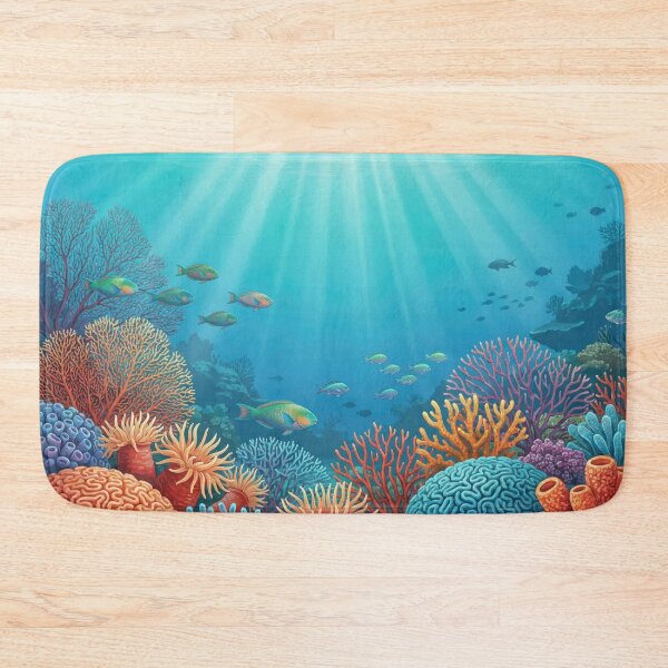 Item preview, Sunlit Coral Reef Scene designed and sold by Nice Vibes Prints.