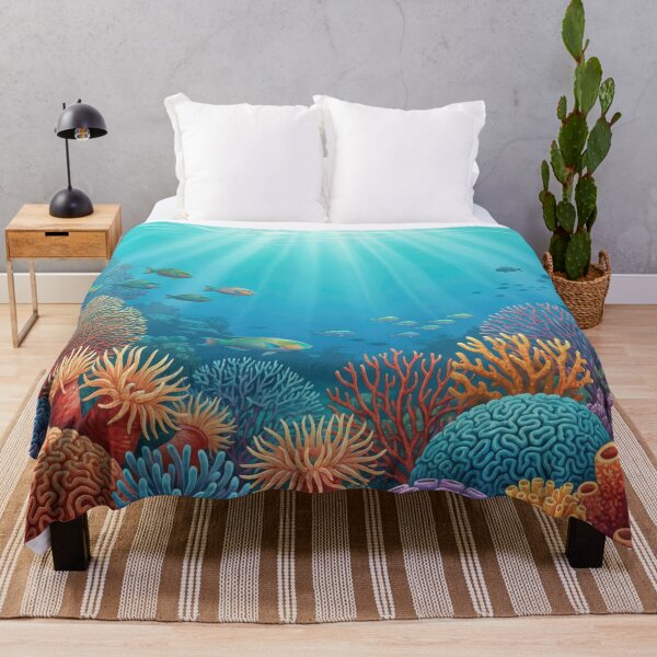 Item preview, Sunlit Coral Reef Scene designed and sold by Nice Vibes Prints.