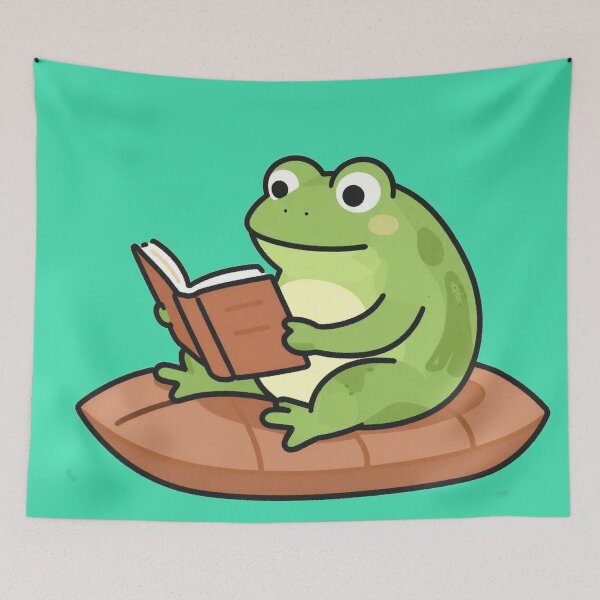 Item preview, Studious Frog Reading on a Lily Pad designed and sold by AnimalAirtistry.