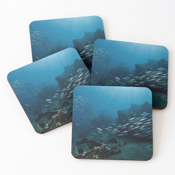 Item preview, Vibrant Reef Fish Swarm designed and sold by Nice Vibes Prints.