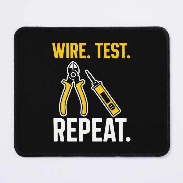 Item preview, Yellow Wire Test Repeat Electrician Graphic designed and sold by SplashTastic.