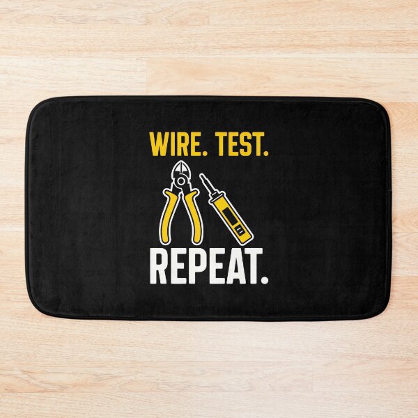 Item preview, Yellow Wire Test Repeat Electrician Graphic designed and sold by SplashTastic.