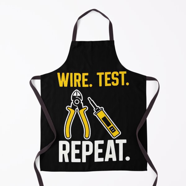 Item preview, Yellow Wire Test Repeat Electrician Graphic designed and sold by SplashTastic.