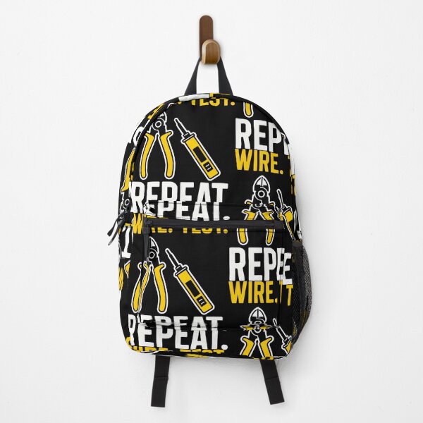 Item preview, Yellow Wire Test Repeat Electrician Graphic designed and sold by SplashTastic.
