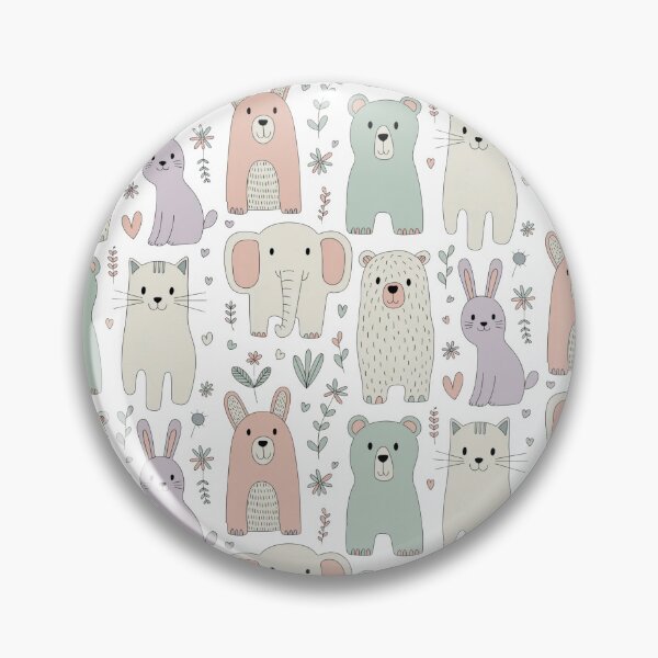 Item preview, Cute Pastel Woodland Animals Nursery Pattern designed and sold by Happy'CLICK'.