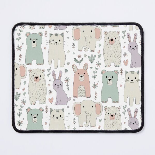 Item preview, Cute Pastel Woodland Animals Nursery Pattern designed and sold by Happy'CLICK'.