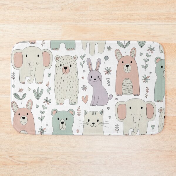 Item preview, Cute Pastel Woodland Animals Nursery Pattern designed and sold by Happy'CLICK'.