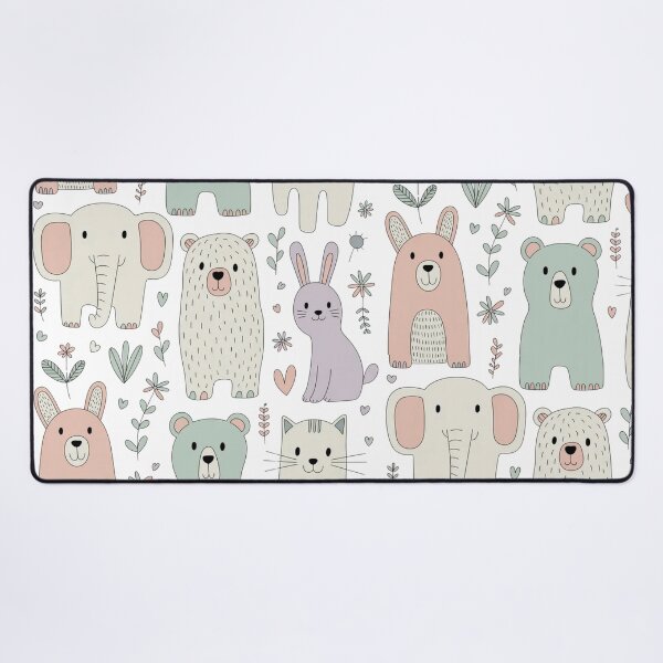 Item preview, Cute Pastel Woodland Animals Nursery Pattern designed and sold by Happy'CLICK'.