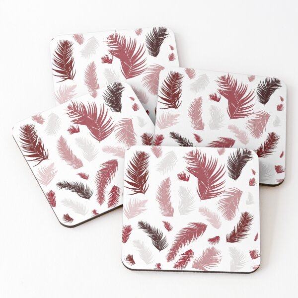 Item preview, Dusty Rose & Burgundy Boho Feathers - Aesthetic Whimsical Pattern designed and sold by LYAN-STORE.