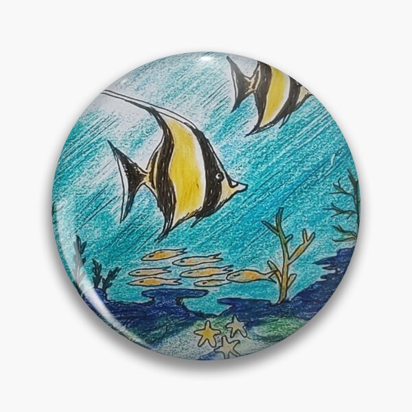 Item preview, Moorish idols in the coral reef designed and sold by Matt Starr Fine Art .